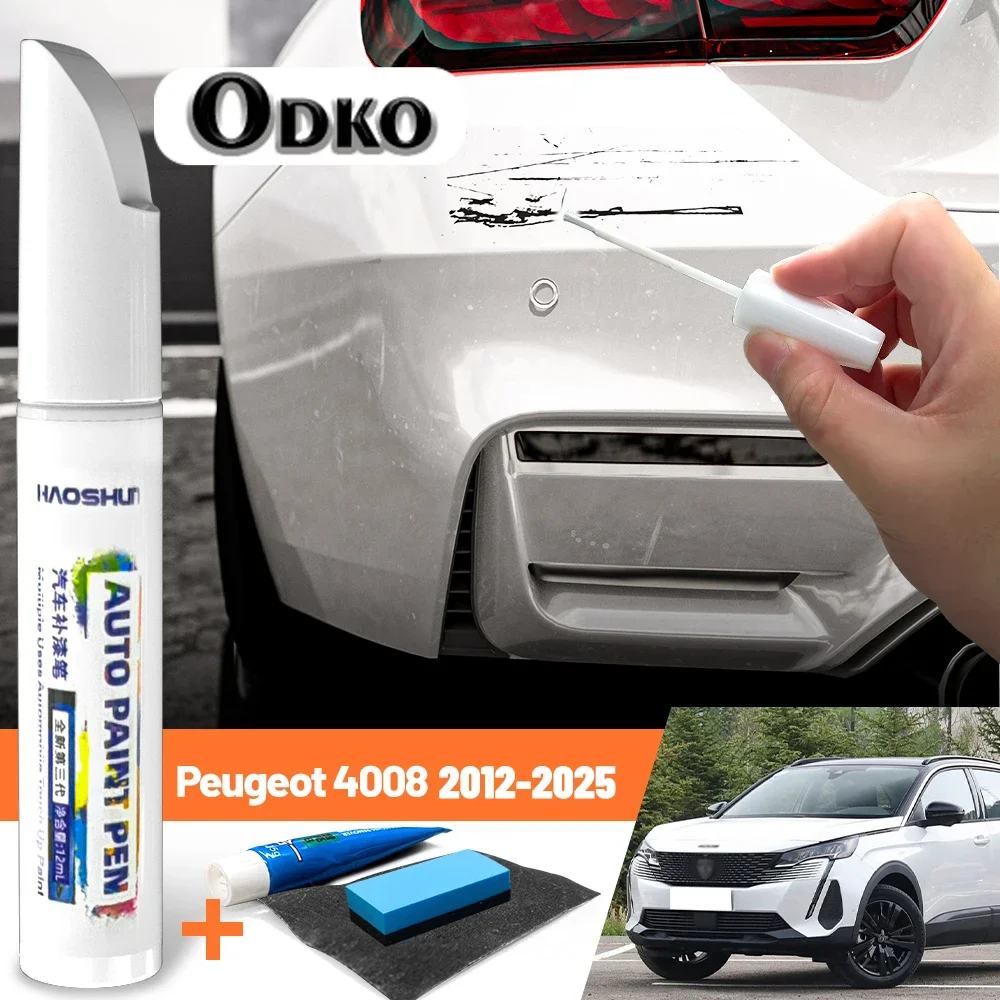Car Paint Pen Paint Care Scratch Repair Wax Painting Scratch Remover For Peugeot 4008 2012-2025 2016 2017 2018 2019 2020 2021