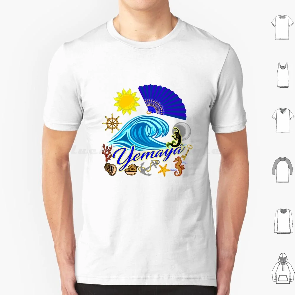 

Футболка Yemaya Wave 6xl Хлопковая крутая футболка Yemaya Yemanja Yemaja Yemaya Olokun Santeria Ifa Orisa Orisha Santo Yoruba Orisha