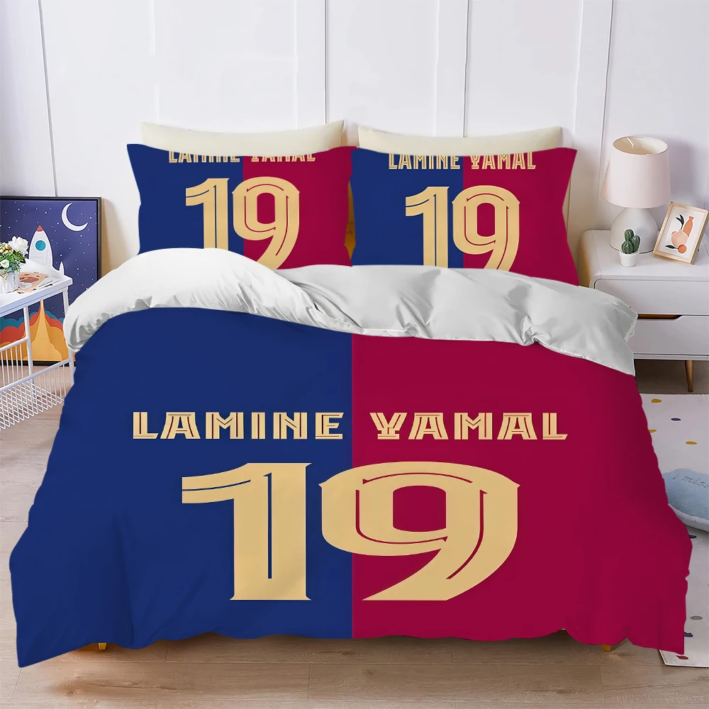 L-Lamine Cool Y-YamalES Duvet Cover Set Home Style Bedding Soft Laundry Cotton Bed 3 Piece Set Student Dormitory Gift