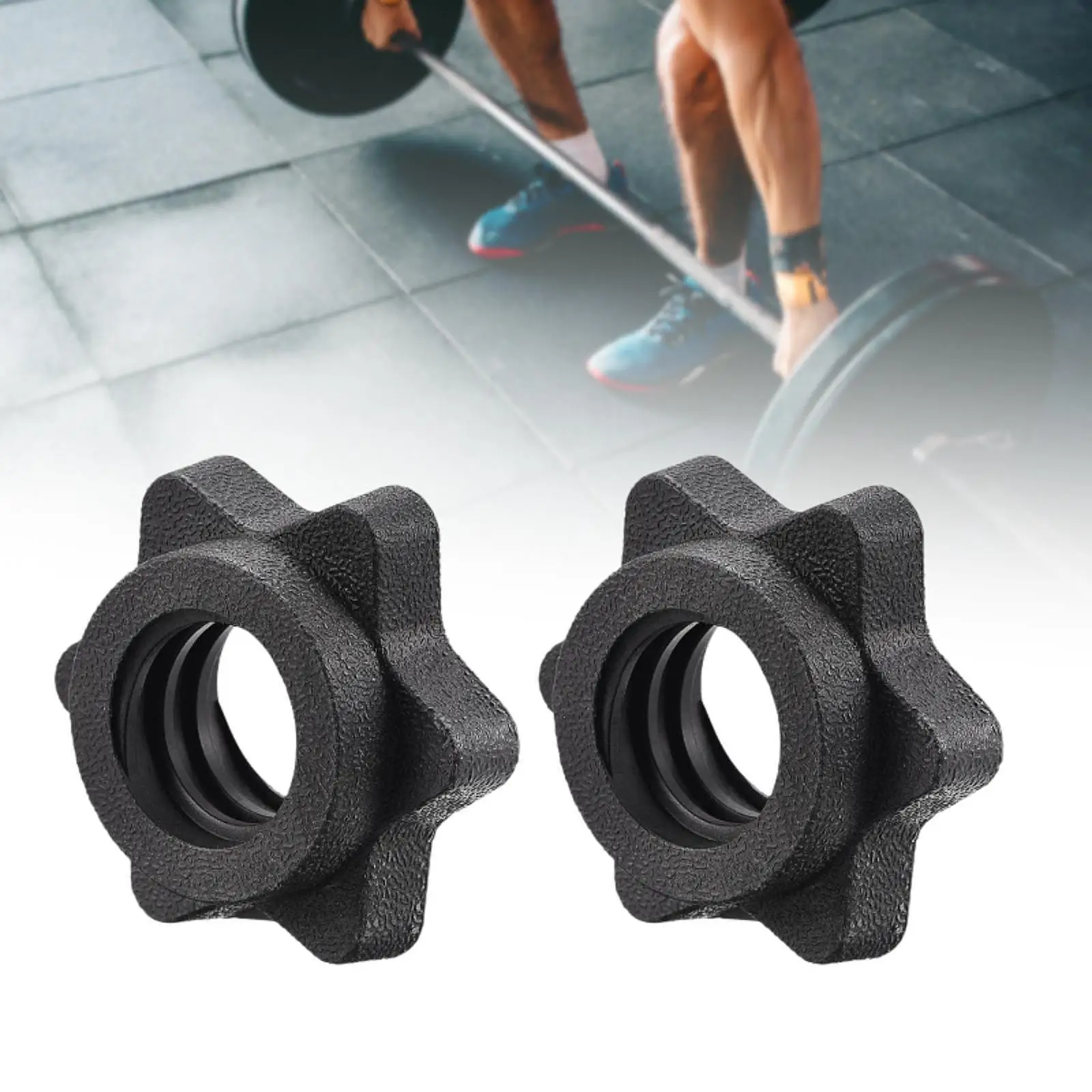 2x Barbell Screw Collars Equipment Dumbbell Screw Clamps Dumbbell Collars for Sports Weight Lifting Fitness Outdoor Workout