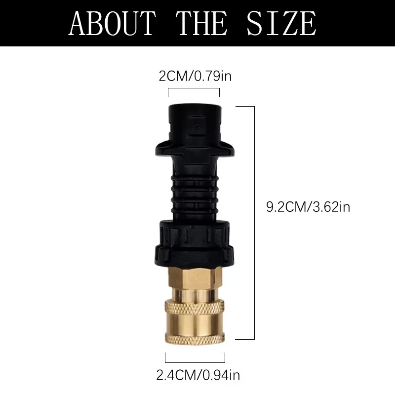 Neuer KARCHER Hochdruckreiniger-Adapter 1/4 Zoll Schnellanschluss, kompatibel mit K2-K7, stabil, auslaufsicher und langlebig – Detail 1