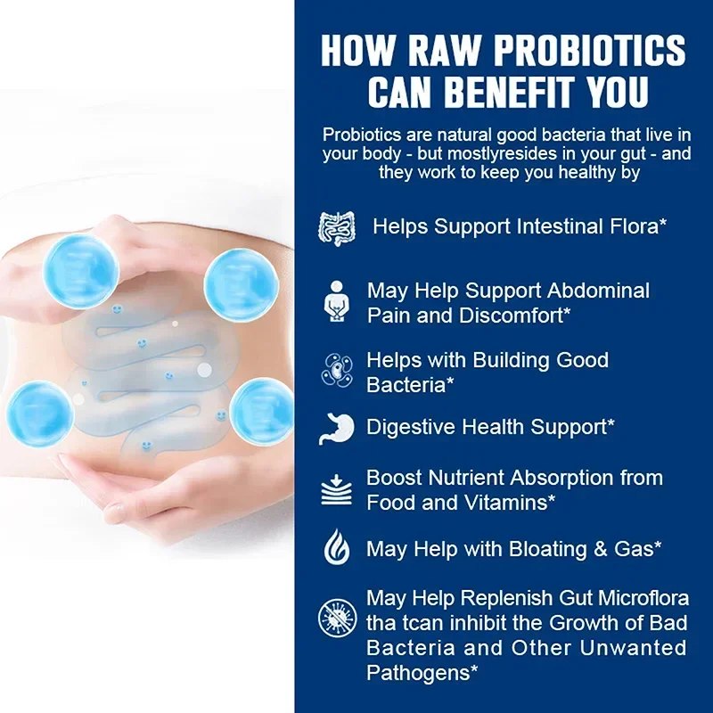 Probiotics 100 Billion CFU - Promotes Overall Digestive Health, Immunity, Gut Health, Gas & Bloating Relief