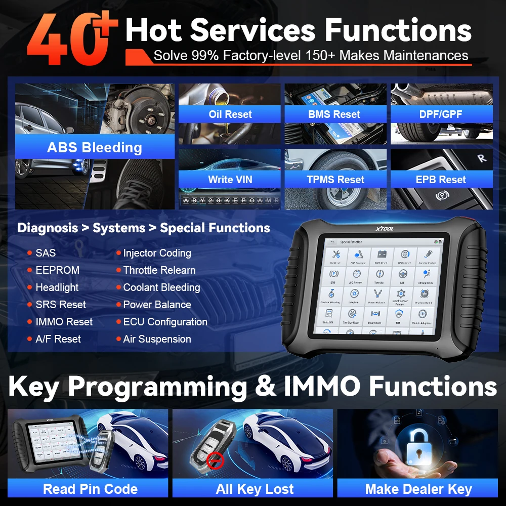 Picture 6: XTOOL X100PAD3 SE IMMO Auto Key Programming Car Diagnostics Tools with 40+ Reset ECU Coding & Active Test All Systems Diagnostic