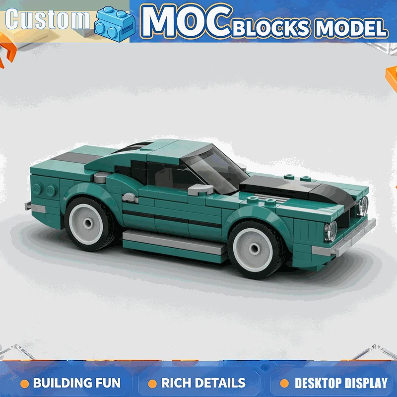 202Pcs Turquoise Collectible Figure Building Blocks Custom Puzzle DIY Creative Assembly Educational Toy Collection Gift Series