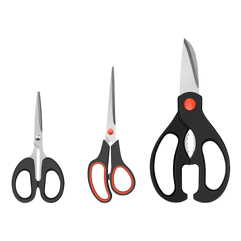 Multi-Functional Scissors Kitchen Sharp Scissors Chicken Bone Scissors Fish Bone Bottle Opener Rust-Proof Non-Slip Handle