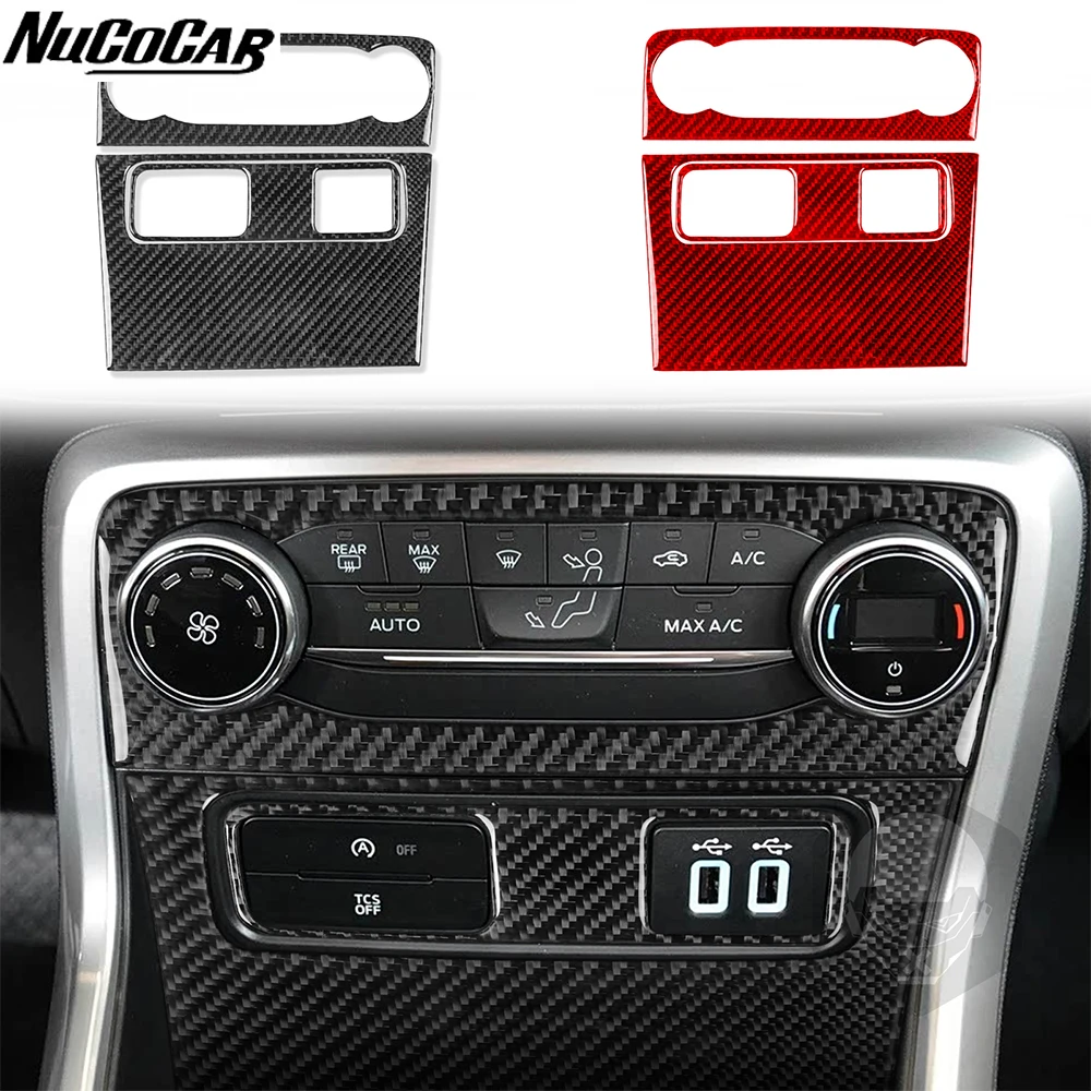 panneau-de-port-de-chargement-ac-usb-en-fiber-de-carbone-controle-central-accessoires-de-voiture-autocollants-decoratifs-d'interieur-pour-ford-ecosport-2018-–-2025