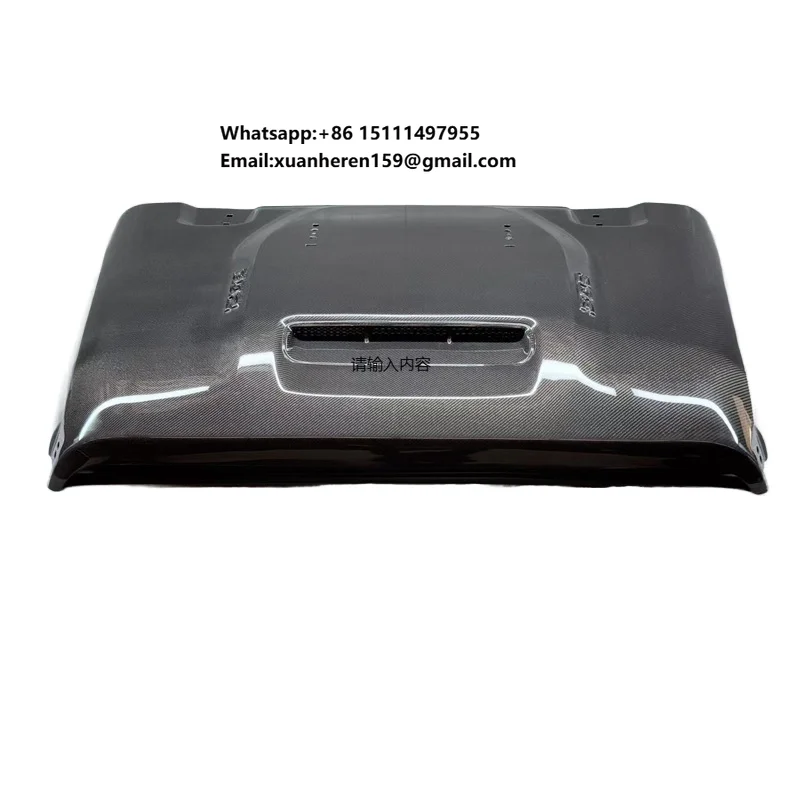 Factory Direct Sales for Jeep Wrangler Jl and Gladiator New Carbon Fiber Hood Modification Steel Material Cross-Border Export