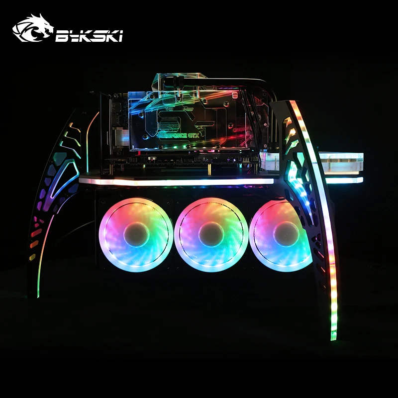 Bykski Pc Case Fan Adjust Speed/A-RGB Cooling Fan 120mm Quiet Remote Computer Cooler Cooling Light LED 5V ARGB Case Fan CPU PC