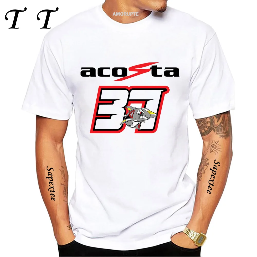 بيدرو أكوستا 37 القرش أسطورة دراجة نارية ركوب تي شيرت جديد الرجال قصيرة الأكمام GS مغامرة الرياضة عادية الصبي الأبيض تيز متسابق القمم #2