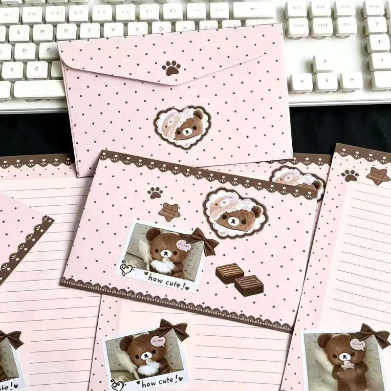 Rilakkuma letterhead high-value cartoon handwritten blessing greeting card letter paper
