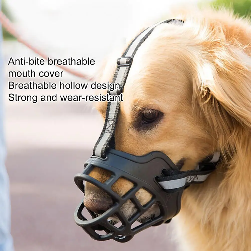 Breathable Dog Muzzle for Medium and Large Dogs, 360 Degree, Anti-bite, Movable Cover, Basket Muzzles, Dog Supplies