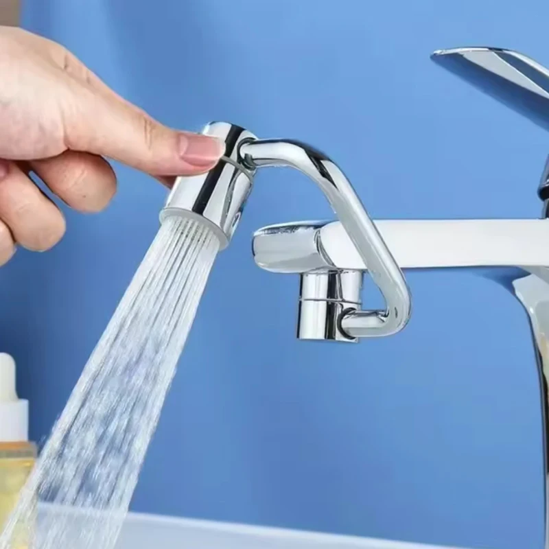 

1080 ° Поворотный удлинитель для смесителя, универсальный брызгозащищенный двойной режим распыления, нержавеющие аксессуары для раковины в ванной комнате с адаптером