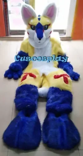 

Christmas Luxury Long Fur Husky Dog Wolf Dog Fox Fursuit Mascot Furry Costume Cosplay Party Dress Kid Birthday Party Fursuit Ad