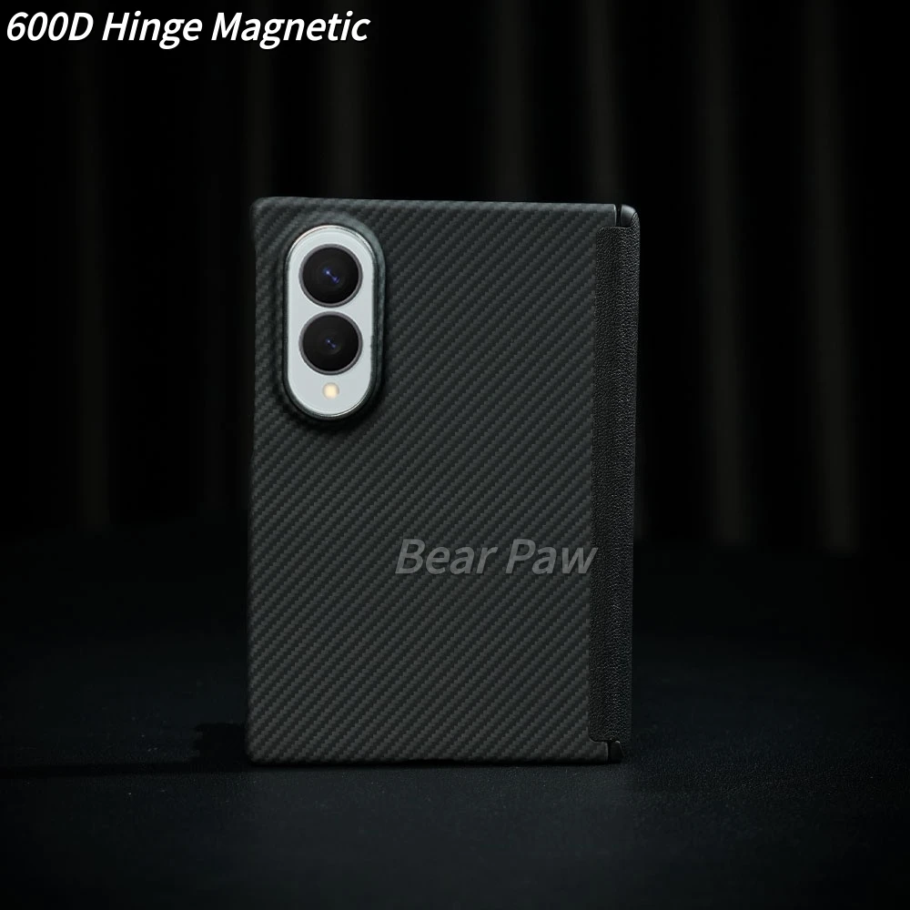 Aixs Hinge Magnetic Case for Samsung Z Fold 8 Wide for MagSafe Aramid Carbon Fiber Cases with Metal Ring Lens Protective Case