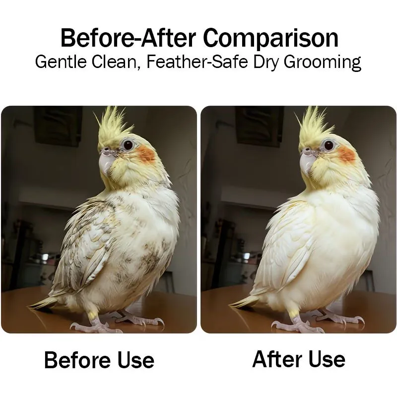 Parrot Trockenreinigungsschaum - Spülfreies, wasserloses Vogelbad-Shampoo, sanfte Reinigung für Federaufhellung & Geruchsbeseitigung, 30ml – Detail 3