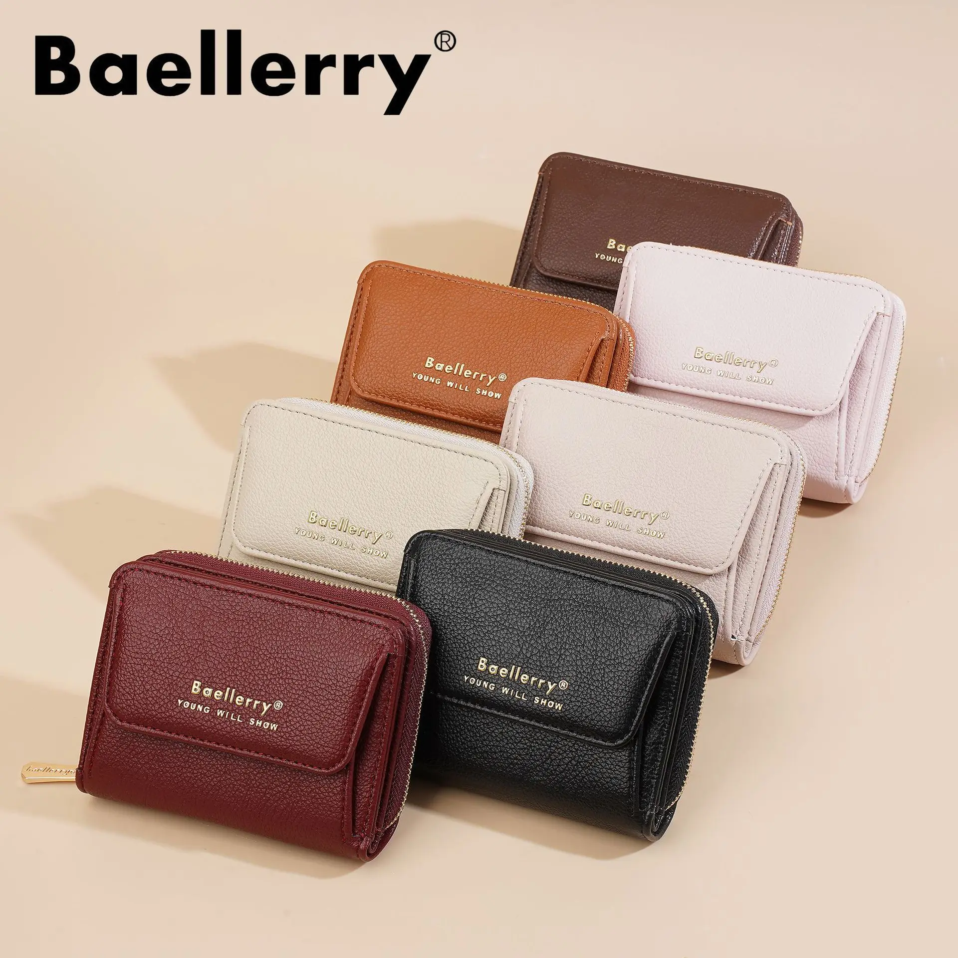 Japanese style ladies purse coin pocket zipper purse accordion card bag change purse