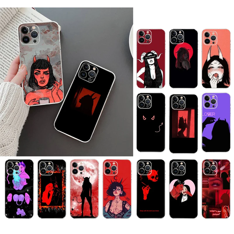 Phone Case For iphone 17 16 Pro Max 17 Air 15 14 13 Pro Max 15 16 Pro 15Plus Sexy Devil Woman #4
