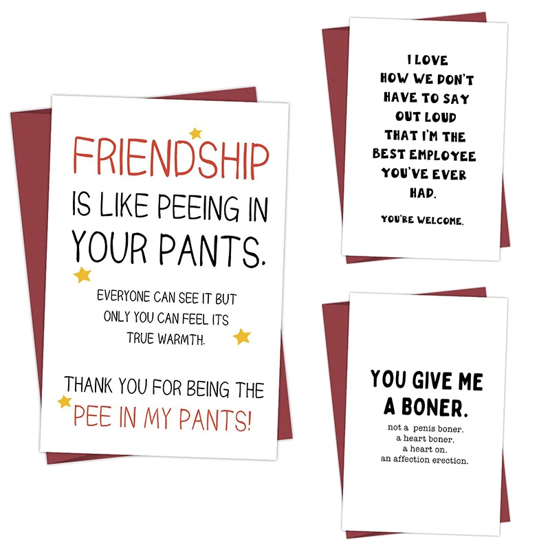 面白い日誕生日記念日カードギフトいたずらバレンタインデーカードボーイフレンド夫女性ガールフレンド妻カップル