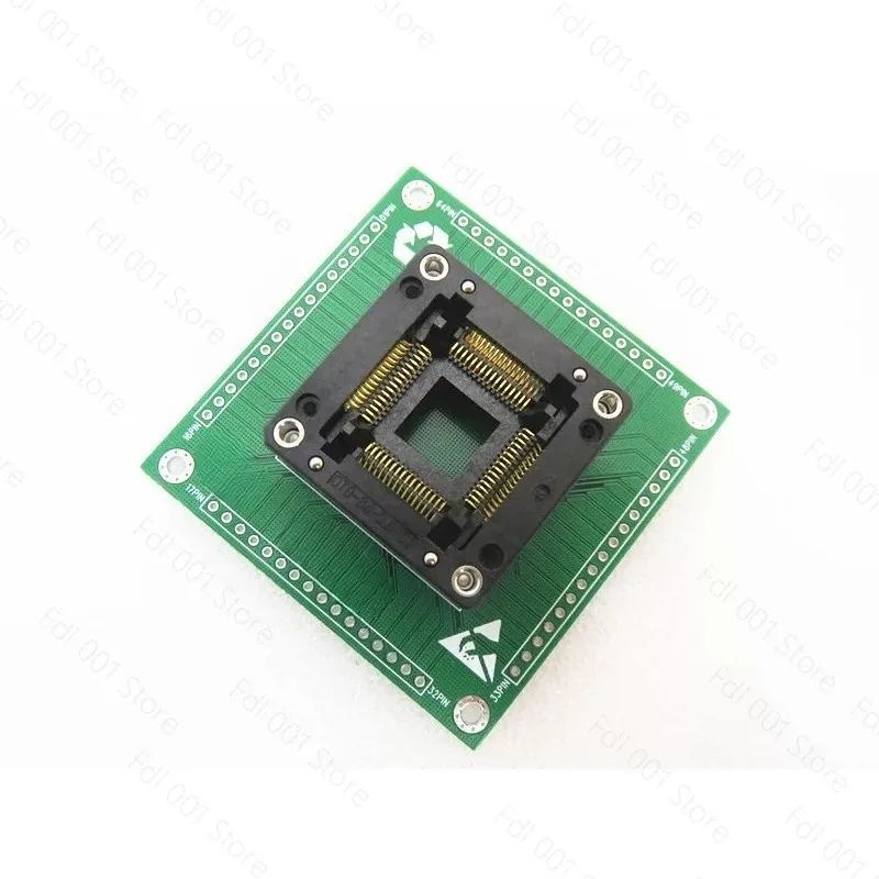 QFP64 Pitch 0.8mm IC Test Socket Adapter for ATmega128 ATmega64 Microcontroller Programming and Debugging