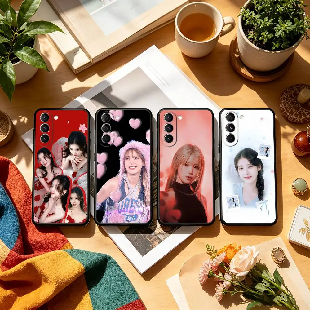 S-Singer I-IU L-Lee-Ji-Eun  Phone Case Black Silicone Soft For Samsung S26,S25,S24,S23,S22,S21,S30,Ultra,Plus,Fe,Lite