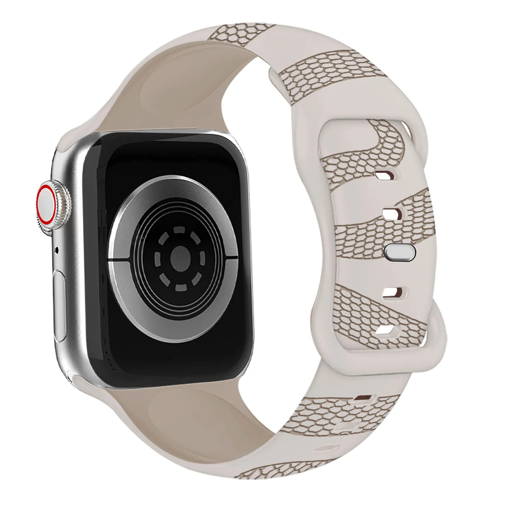 Leopardmuster-Armband für Apple Watch, 46 mm, 42 mm, 38 mm, 49 mm, 41 mm, 45 mm, 40 mm, 44 mm, Silikonarmband, iWatch Series 12, 11, 10, 9, 8, 7, 6, 5, 4, SE. – Detail 16