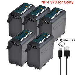 USB-NP-F970 NP-F960 NP-F970C Battery 8850mAh with USB Charge Output with LED Video Light For Sony QM91D CCD-RV100 MC1500C
