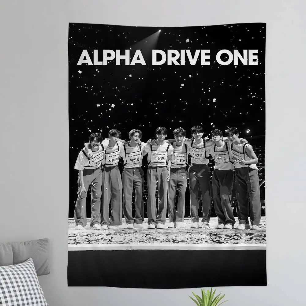 Popular A-Alpha D-Drive O-One Kpop Anime Tapestry Indian Buddha Wall Decoration Witchcraft Bohemian Hippie Wall Hanging Sheets