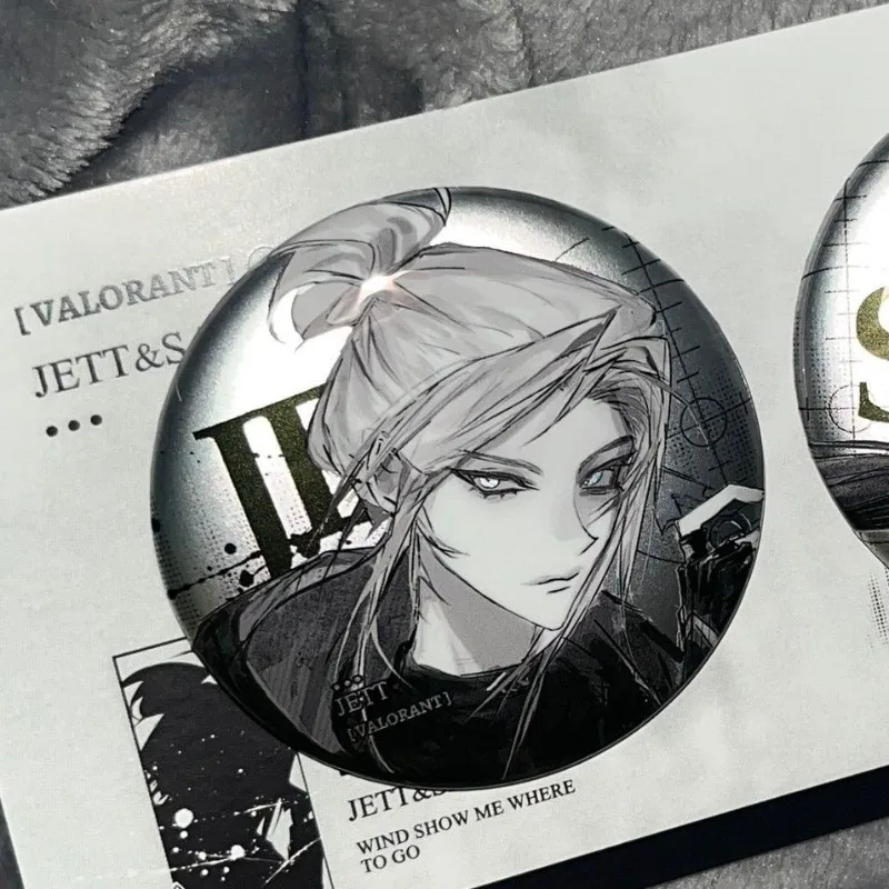 VALORANT игровая периферия, булавки для рисования, фигурка Джетта, жесть, значок, реквизит для косплея, коллекционный агент, игрушки, подарки для мальчиков