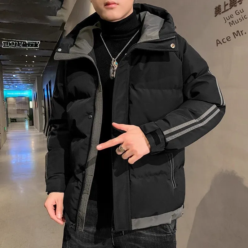 

Hooded Thiened Cotton Jaet Men's Winter Warm Outerwear Faionable Brand Cold-resistant Cotton Coat Youth Casual ...