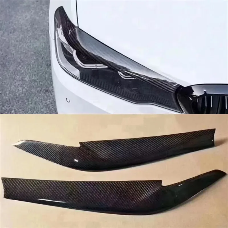 

For BMW G30 G38 525i 528i 530i 535i 2018 2019 2020 2021 ReaI Carbon Fiber Fog Lamp Wind Knife Spoiler Kit