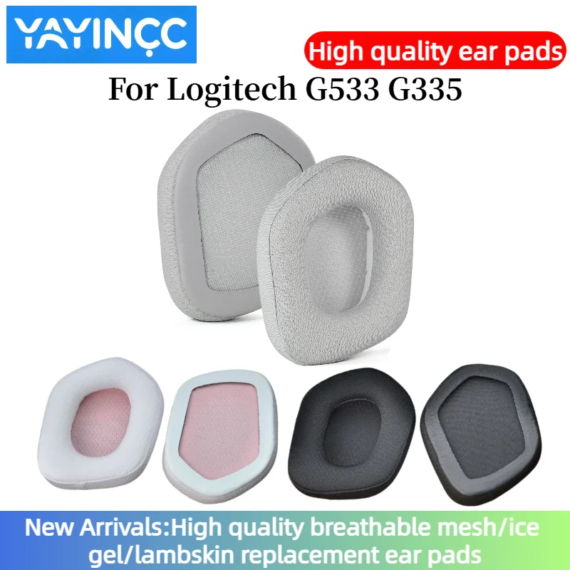 

YAYINCC Replacement Earpads for Logitech G533 G335 Earmuffs Ultra-soft Sponge Cushion Cover Repair Parts Headphone