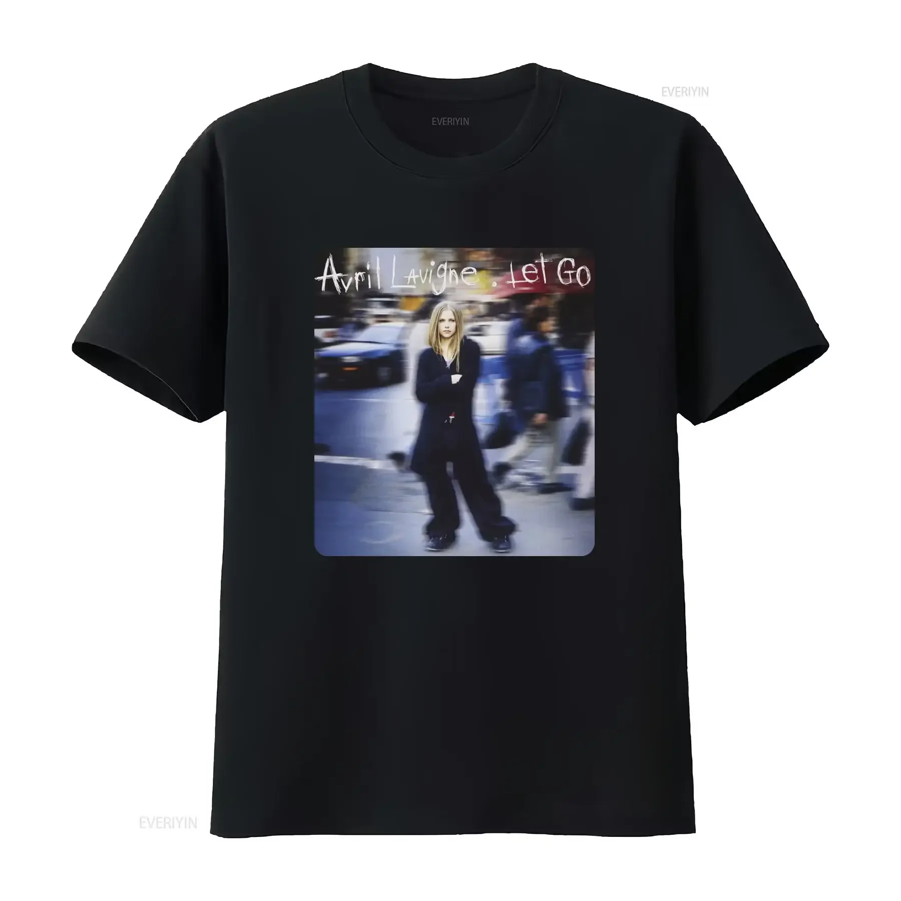 Avril Lavigne Let Go Black T Shirt Fullsize S 5XL Rock Style Music Fan vintage Washed Unisex Top For Everyday Wear Stretched