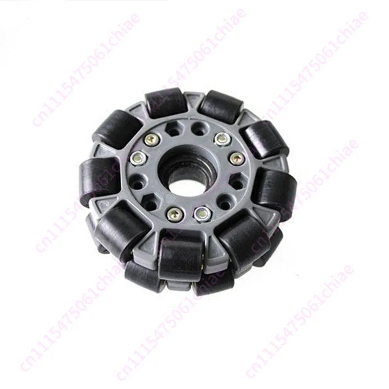 The new 100mm omnidirectional wheel/universal wheel heavy-duty double nylon rubber material consists of 9 independent sub-wheels