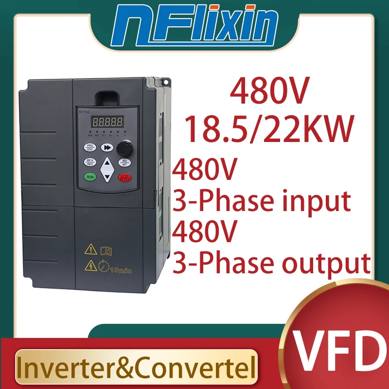 480V 2.2/4/5.5/7.5/11/15KW for Variable Frequency Drive 3 Phase Speed Controller Inverter Motor VFD Inverter