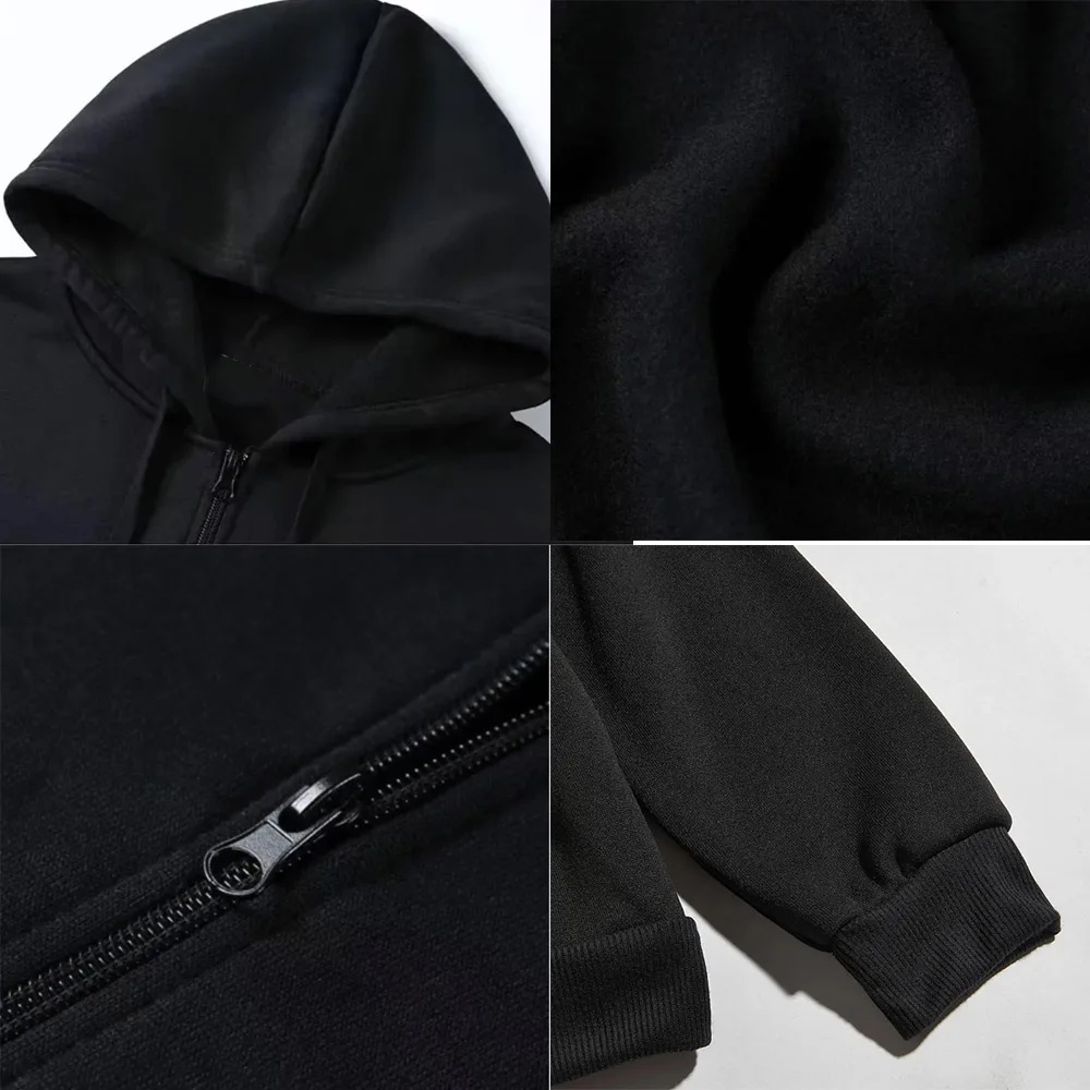 The Love Hypothesis Print Reißverschluss-Hoodie, Herbst-Winter, lässige Mode, Streetwear, Y2K-Jacke, Mantel, langärmelige Fleece-Sweatshirts – Detail 6