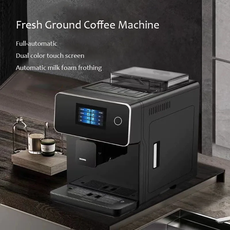 220V Home Fresh Ground Kaffeemaschine Vollautomatische Espresso-Kaffeemaschine Cafe Americano mit Milchschaum-Dorf