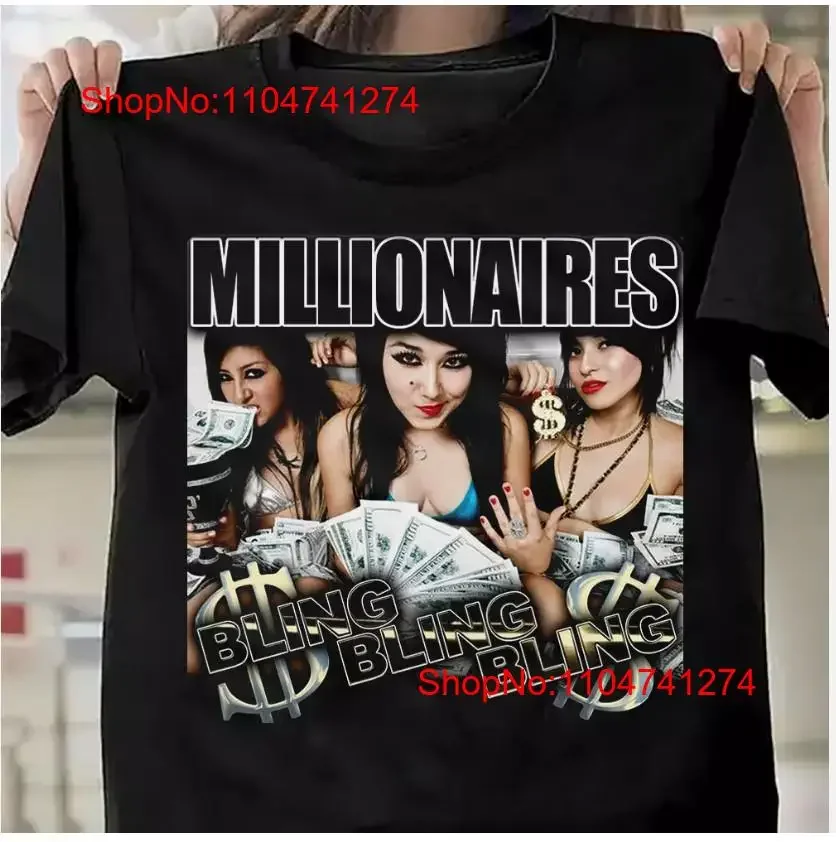 

Новая черная футболка Millionaires Bling All Size GifT, винтажная стираная футболка с рисунком, удобная уличная одежда, дышащая унисекс