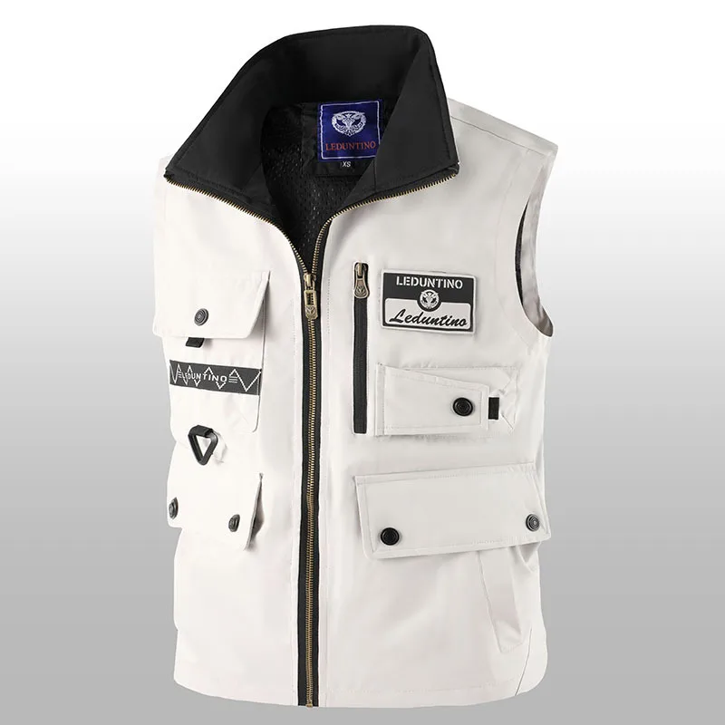 New Spring Style Waterproof Jacket Sleeveless Zippered Lightweight Vests for Men And Women Casual Outdoor Sports