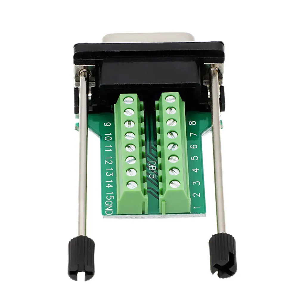 DB15 Connector RS232 2/Row D-SUB 15-Pin Welding-Free Female Male Connector Breakout Terminals Plug Wire Solderless Connectors