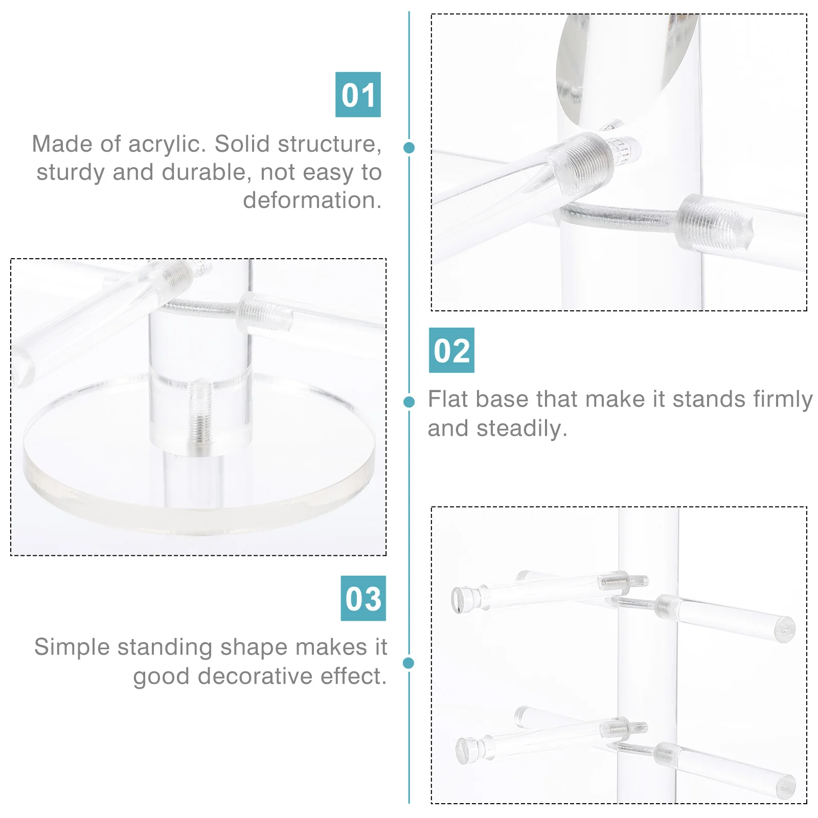 

Sunglasses Stand Display Rack Eyeglass Holder Storage Transparent Frame Acrylic