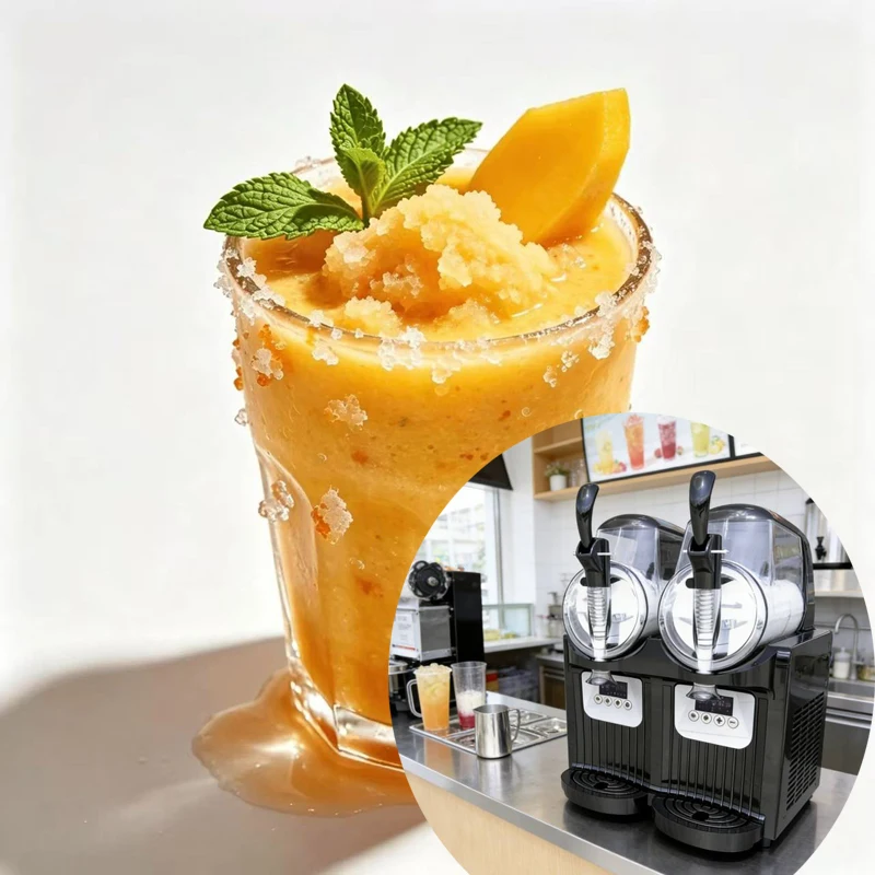 

Automatic 4L Frozen Snow Melting Machine Commercial Juicer Drink Mud Single Jars Ice Slush Making Machine