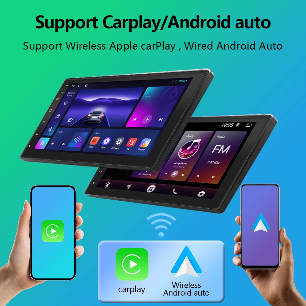 

9/10Inch Car Radio GPS Rearview Camera MP5 Android 13/12 Multimedia Touch Screen Autoradio Video Player Wireless Carplay MP3