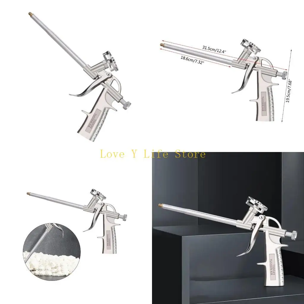

L74C SprayGun Foam Expanding SprayGun Caulking Accessories Polyurethane Dispensing Alloy Supplies Bubble GlueGun
