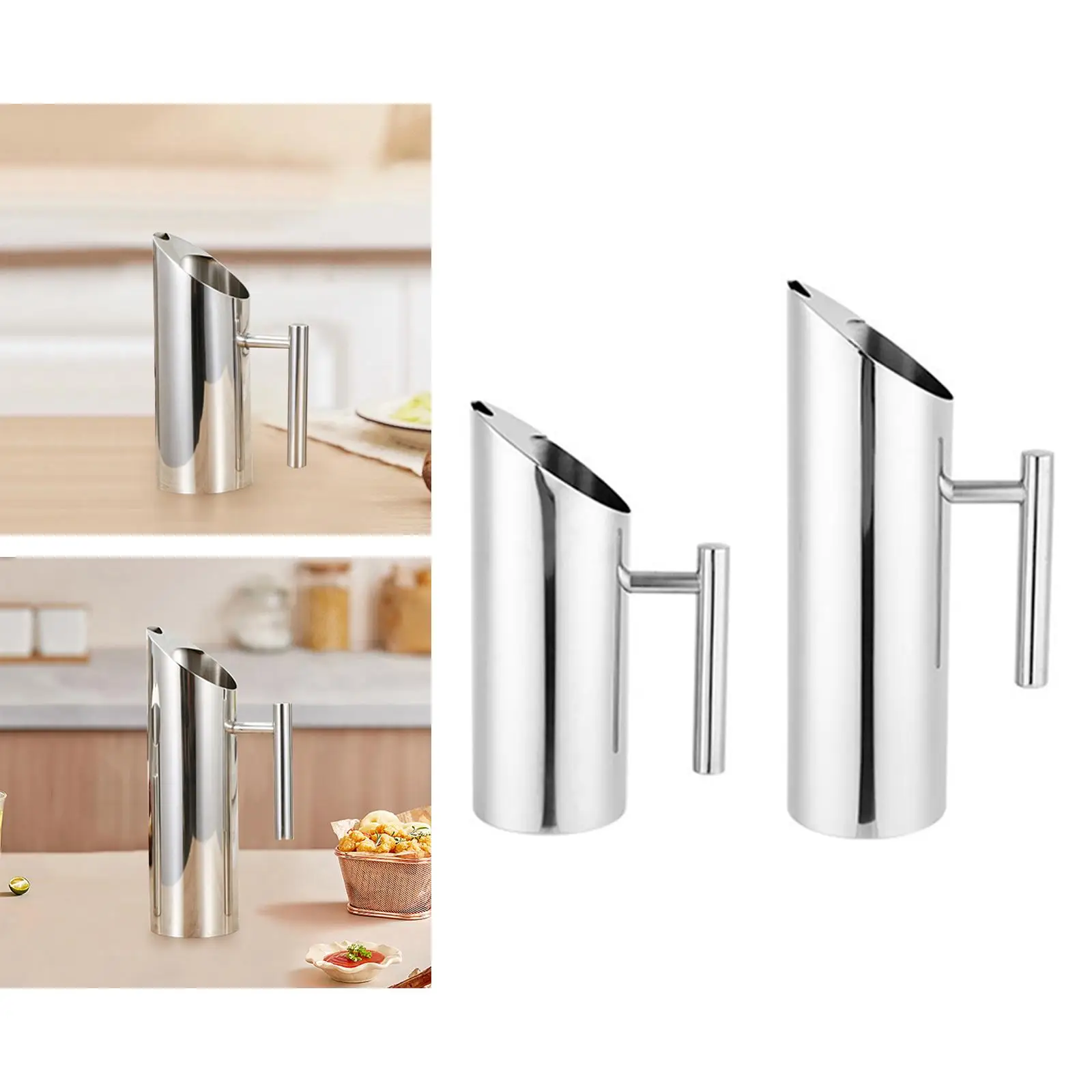 Jarra de agua Jarra Sangria con asa Jarra de acero inoxidable Bebidas frías