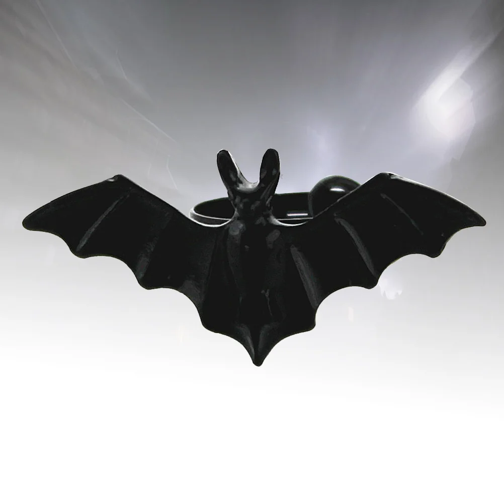 3 pcs Rings Black Plastic Halloween Bat Rings For Party Favors Decor Kids Adults Halloween Party Accessory Costume Accessory