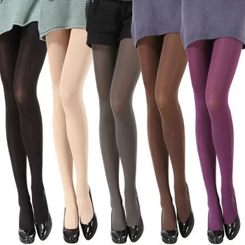 Women's Spring Autumn Footed Thin Opaque Stockings Pantyhose Tights