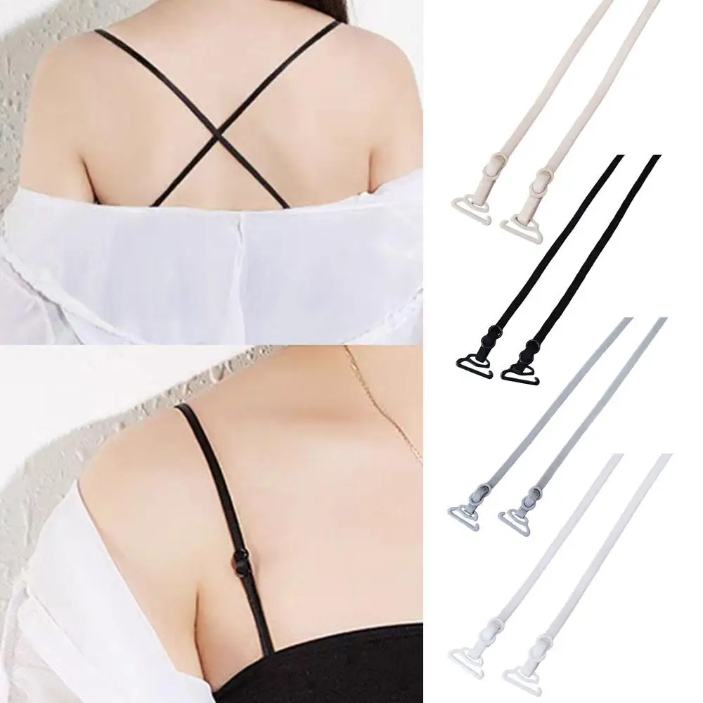 حزام كتف غير قابل للانزلاق، حزام حمالة صدر مرن قابل للتعديل، أشرطة حمالات صدر رفيعة غير مرئية، حزام حمالة صدر قابل للاستبدال، إكسسوارات الملابس الداخلية