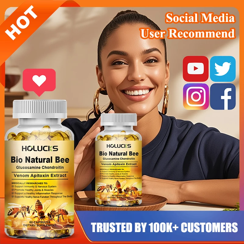 

Yimiduk Pure Bee Glucosamine & Chondroitin Supplement, for Optimal Joint Function, Flexibility & Overall Comfort, Bone Health