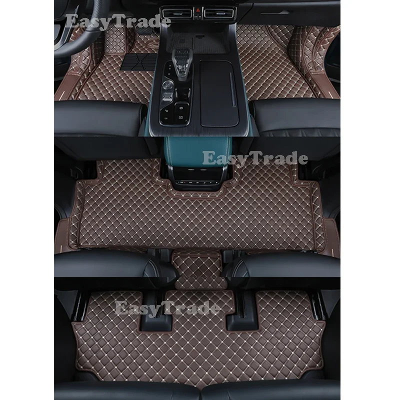 For Trumpchi GAC GS8 2nd Gen 2023 2024 2025 7 Seats Leather Car Floor Mats Carpet Cover Footpads Carpet Rugs Foot Interior Liner