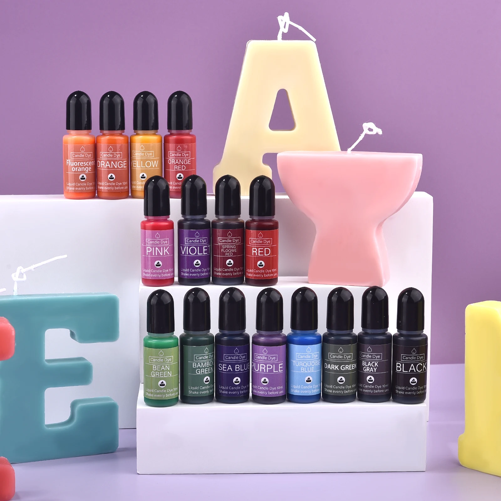 

16 Colors Candle Dyes Pigment DIY Candle Mold Soap Coloring Handmade Crafts Resin Pigment For Home Craft Making Liquid Dye